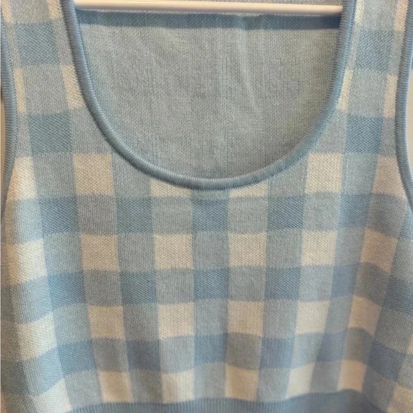 LILOU sl gingham pattern other top - Picture 7 of 8